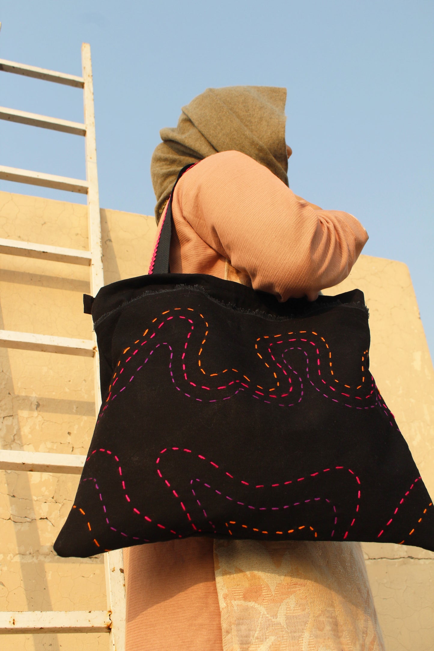 Doodle Woodle ( Hand embroidered bag )