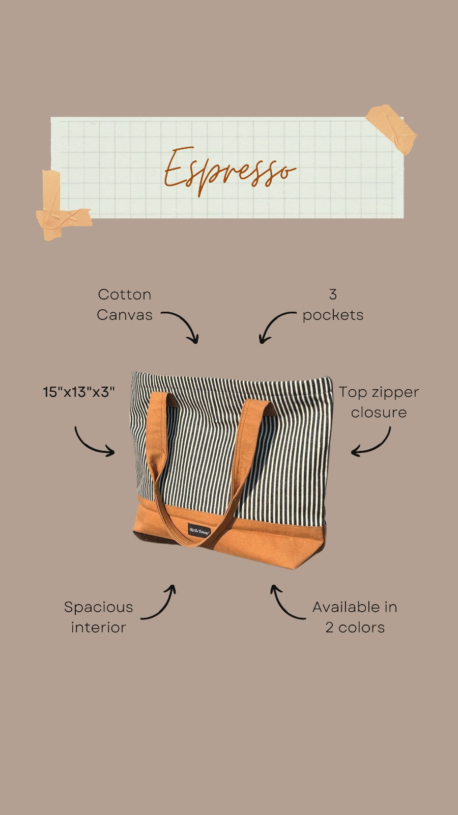 Espresso Tote bag-Luxease Edit I
