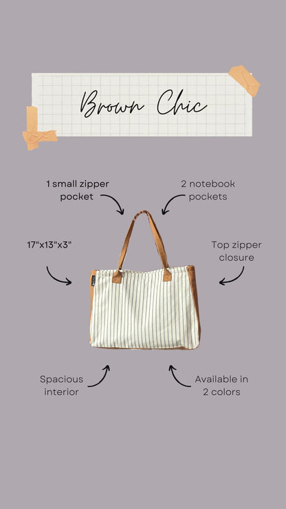Brown Chic Tote bag-Luxease Edit I