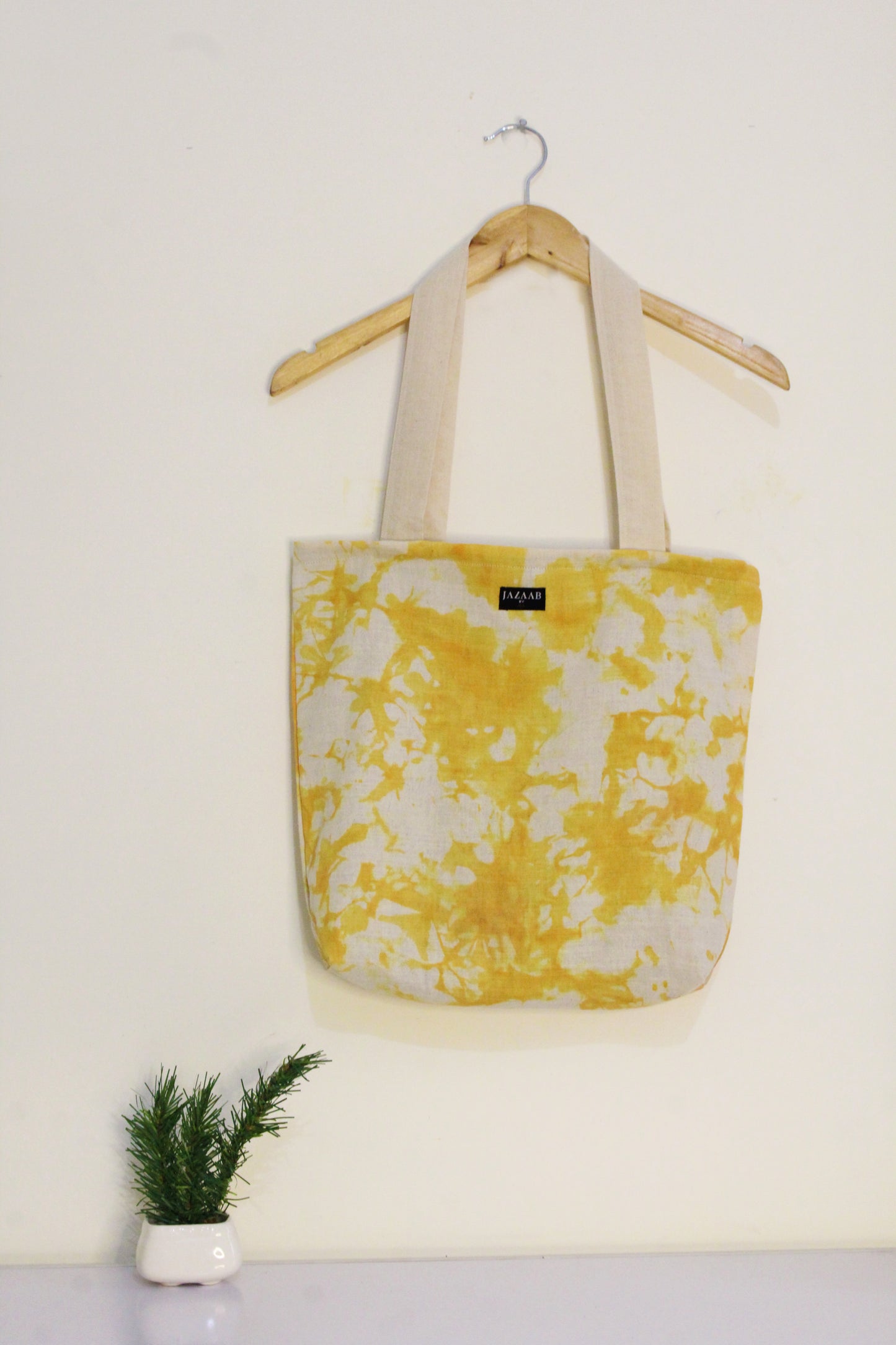 Crumble tote Hand dyed ( Zipper tote )