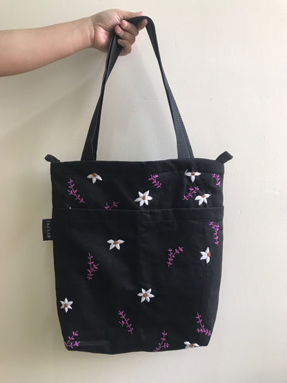 hand embroidered  tote bag