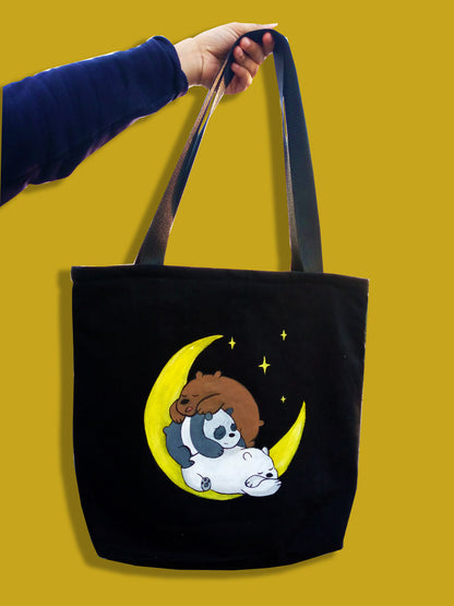 We bare bears ( hand painted bag )